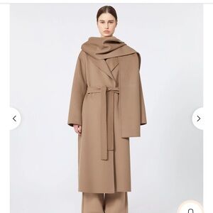 'S MAX MARA Wool wrap coat - Hazelnut brown